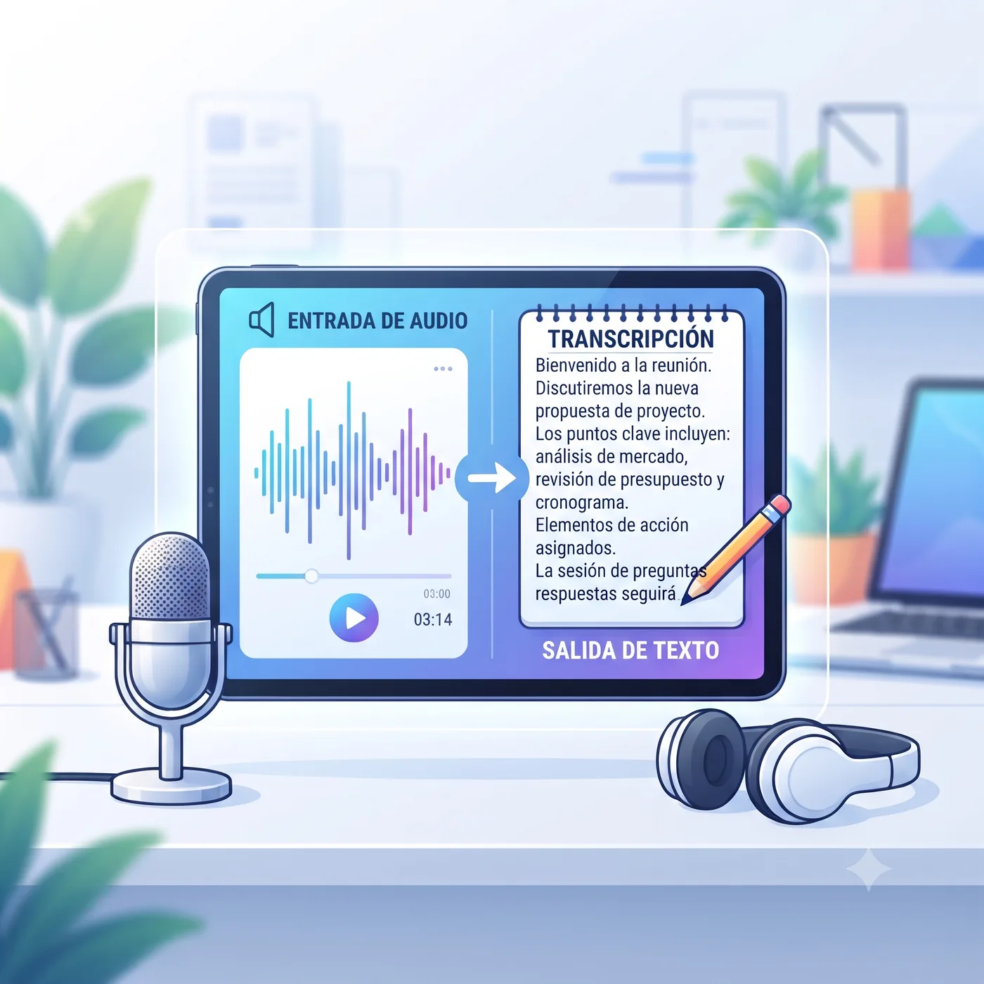 Transcripción de audio a texto