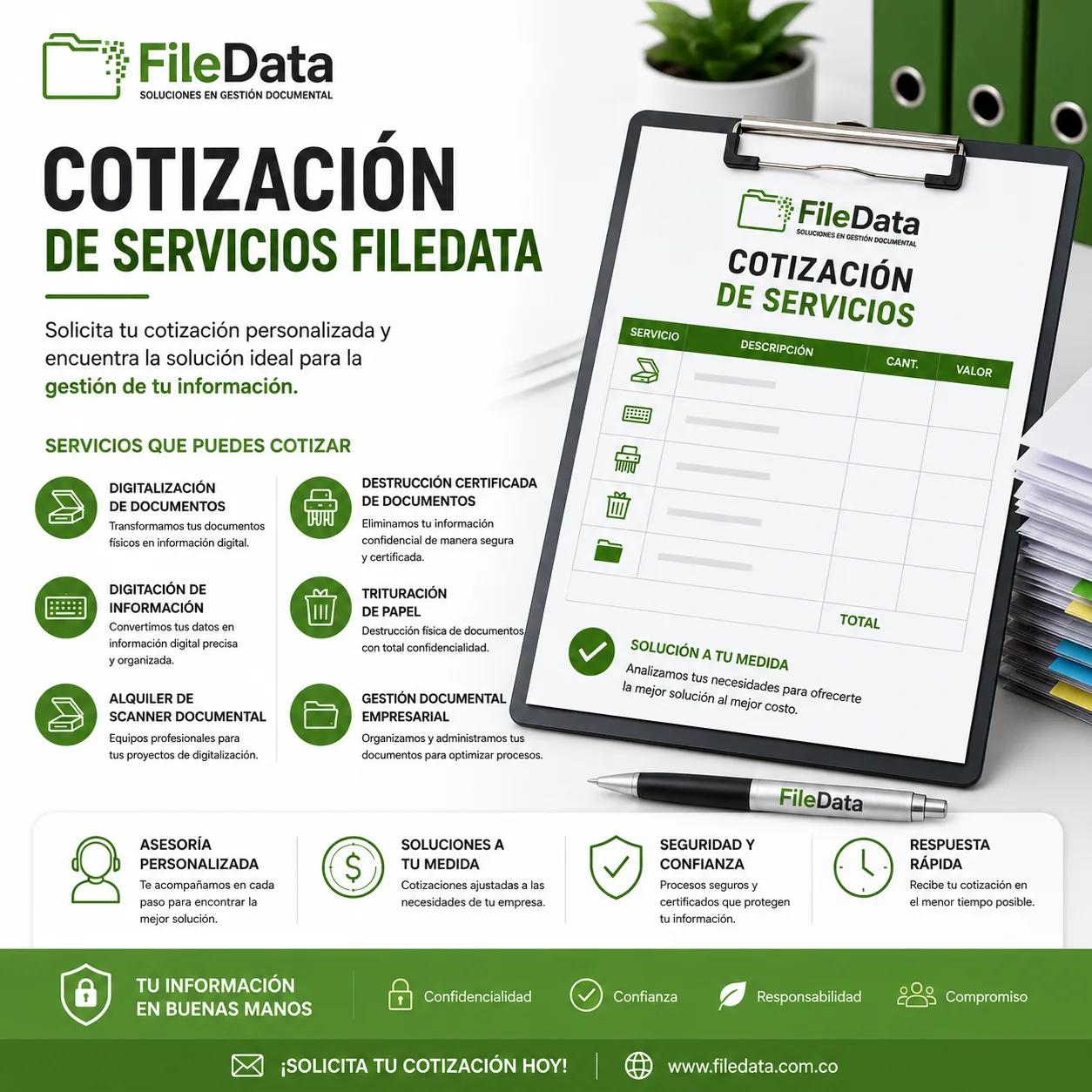 Cotización De Servicios Filedata