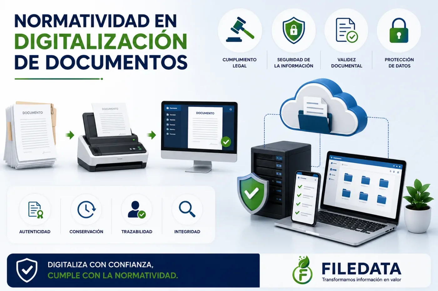 Normatividad en digitalización de documentos en Colombia