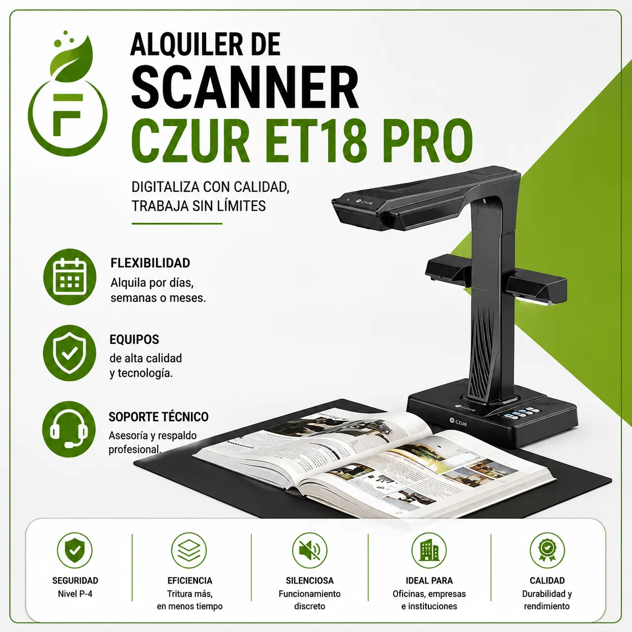 Alquiler De Scanner CZUR ET18 PRO
