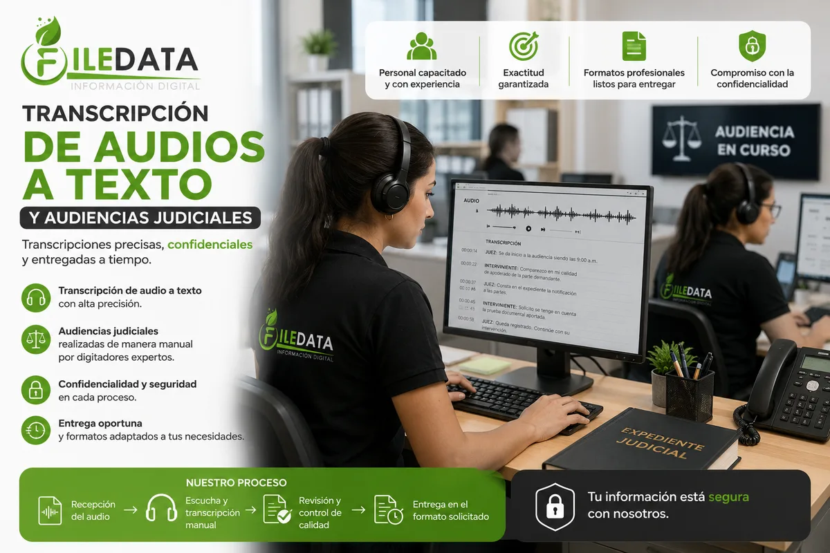 Transcripción de Audiencias Judiciales Profesional