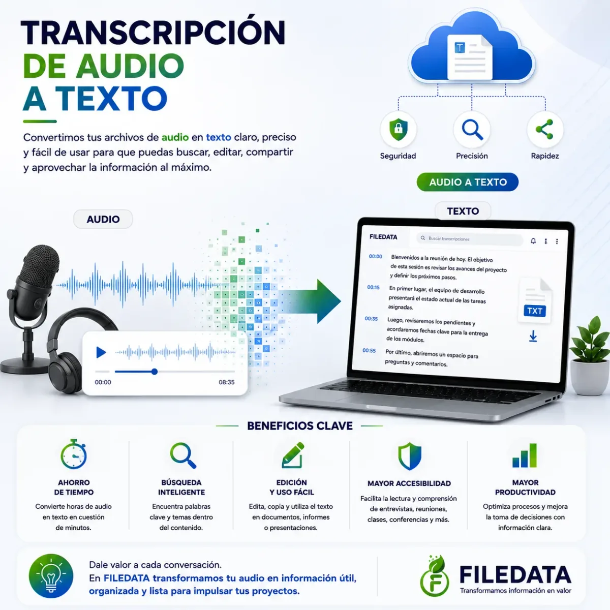 Transcripción de audio a texto