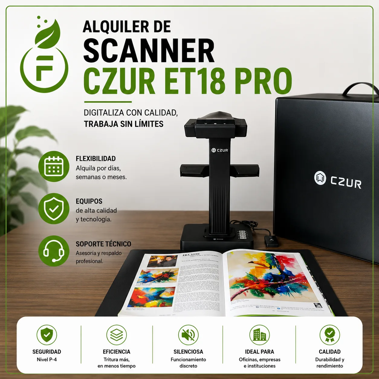 Alquiler De Scanner CZUR ET18 PRO