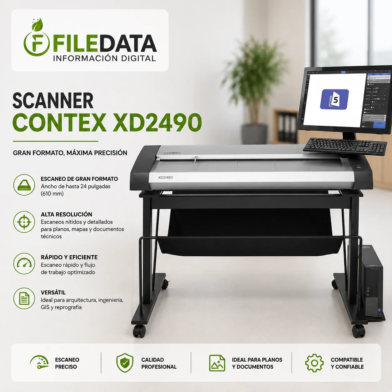 Alquiler Scanner Contex XD2490