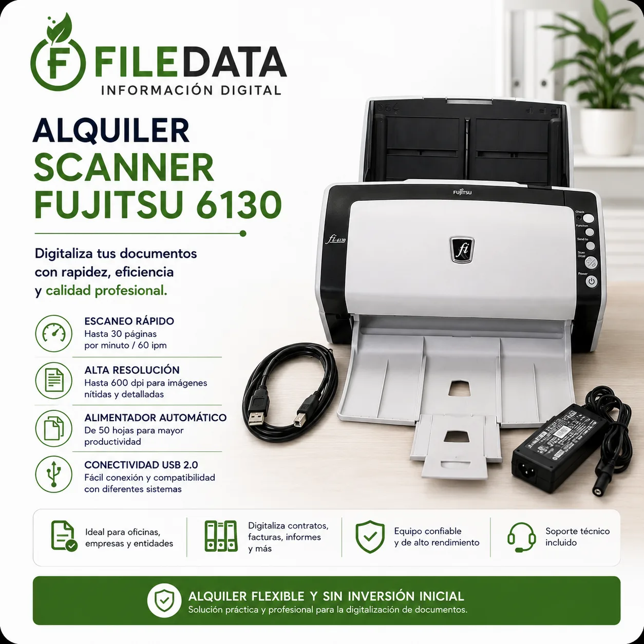 Alquiler Scanner FUJITSU 6130