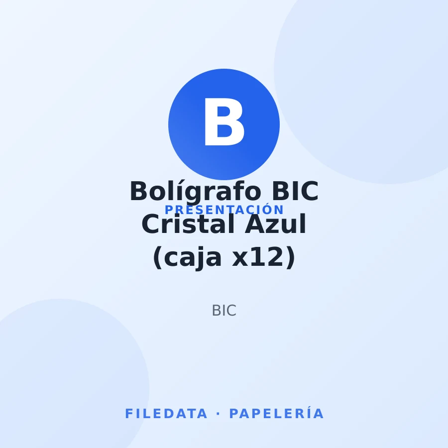 Bolígrafo BIC Cristal Azul (caja x12) — BIC