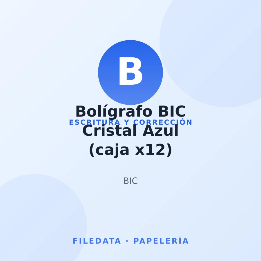 Bolígrafo BIC Cristal Azul (caja x12) — BIC