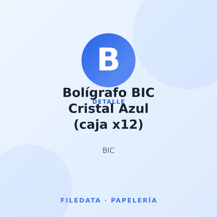 Bolígrafo BIC Cristal Azul (caja x12) — BIC