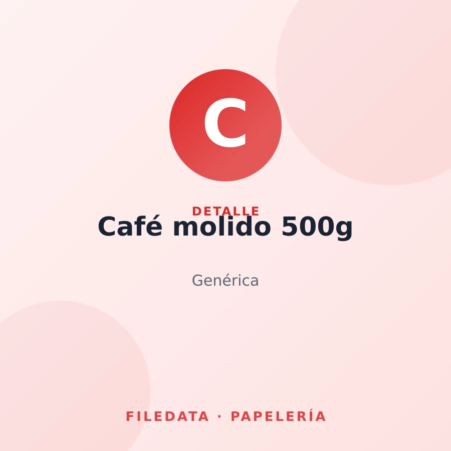 Café molido 500g — Genérica