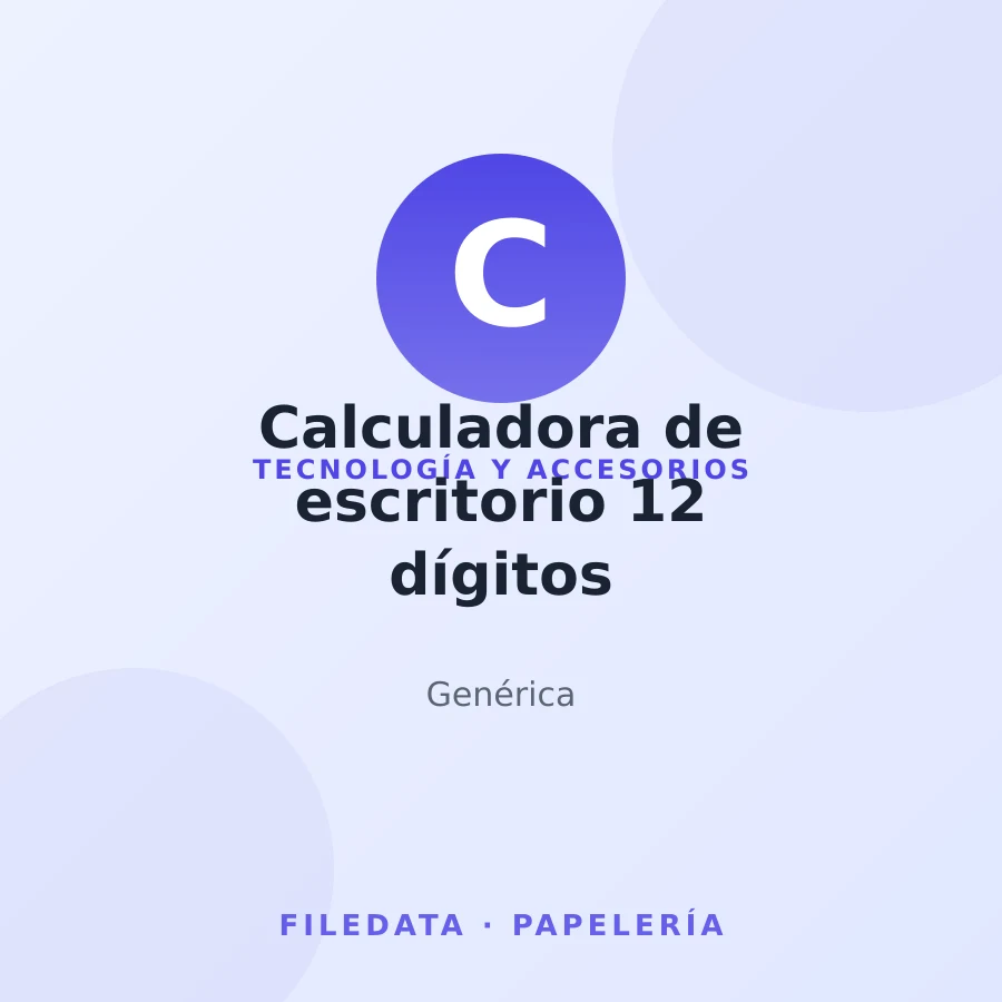 Calculadora de escritorio 12 dígitos