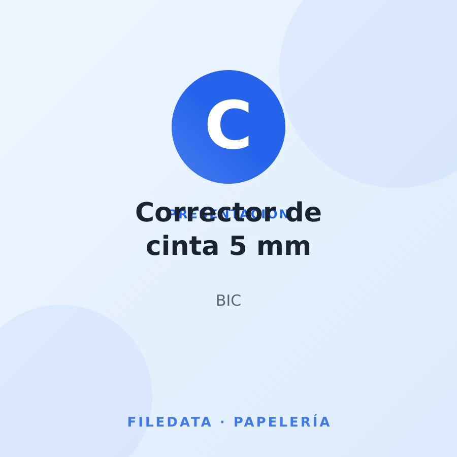 Corrector de cinta 5 mm — BIC