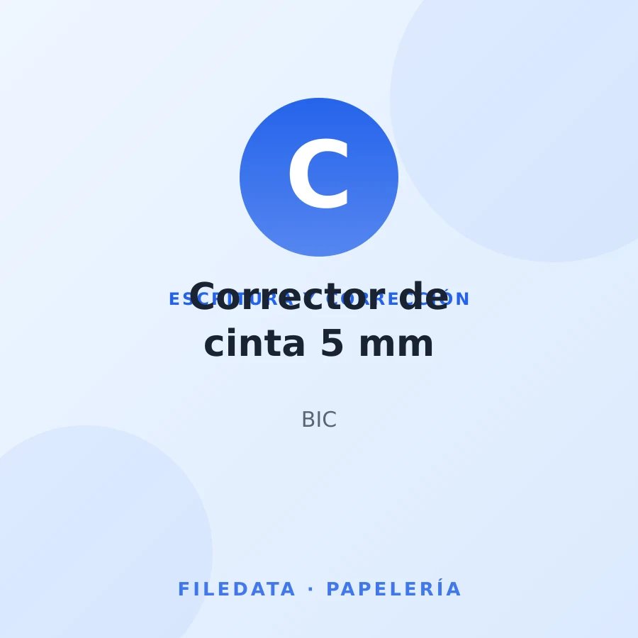 Corrector de cinta 5 mm