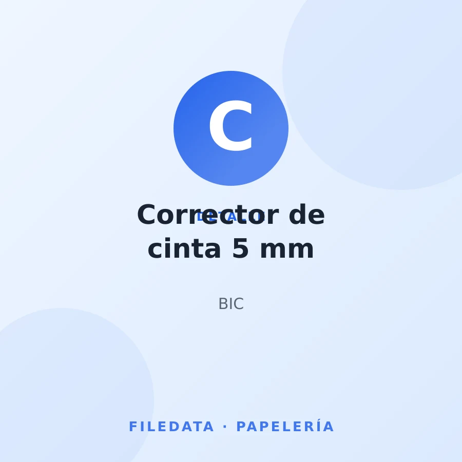 Corrector de cinta 5 mm — BIC