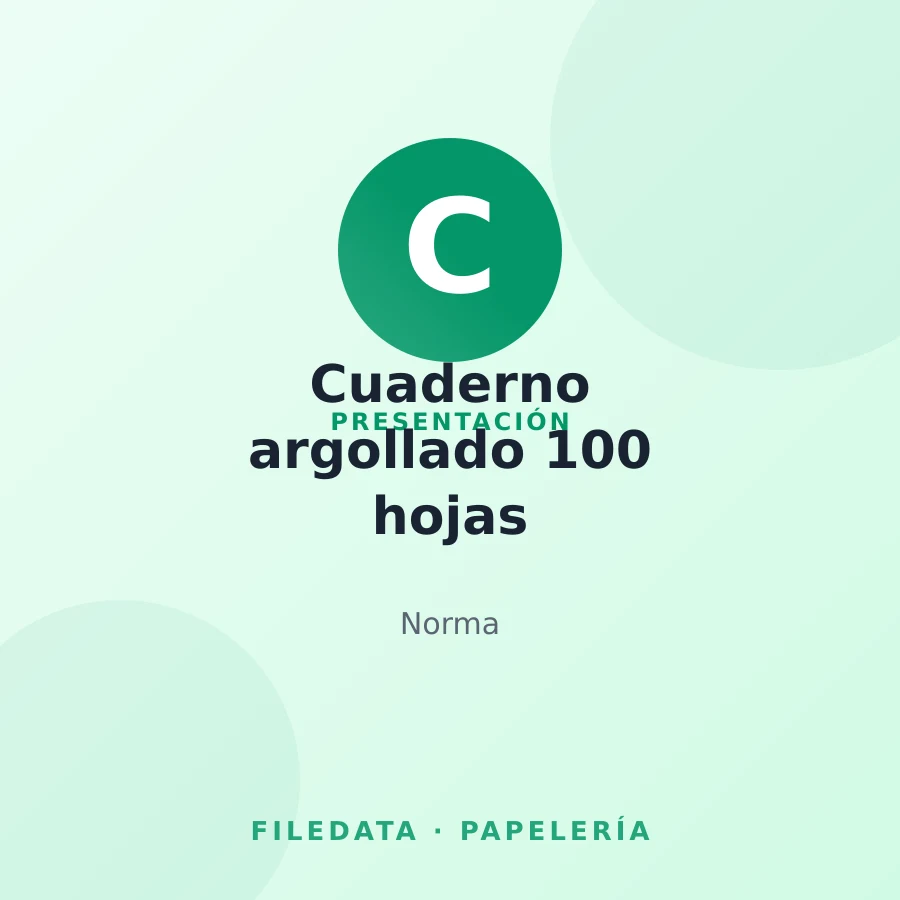 Cuaderno argollado 100 hojas — Norma