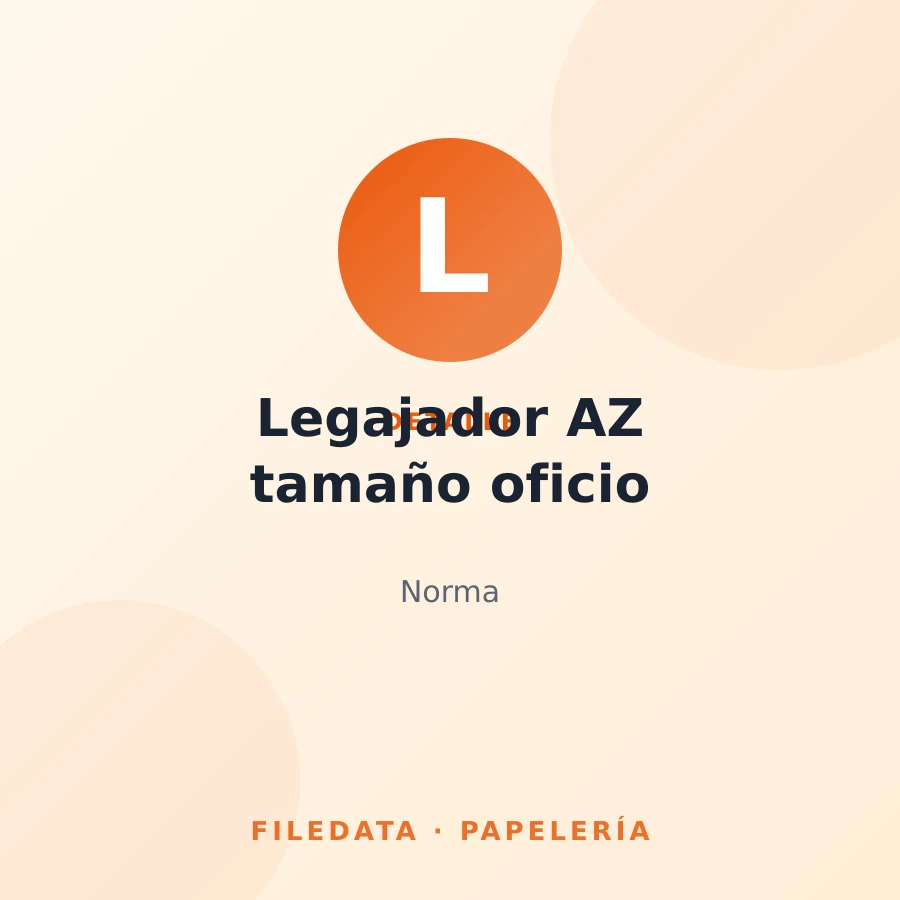 Legajador AZ tamaño oficio — Norma