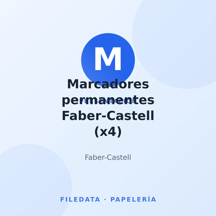 Marcadores permanentes Faber-Castell (x4) — Faber-Castell