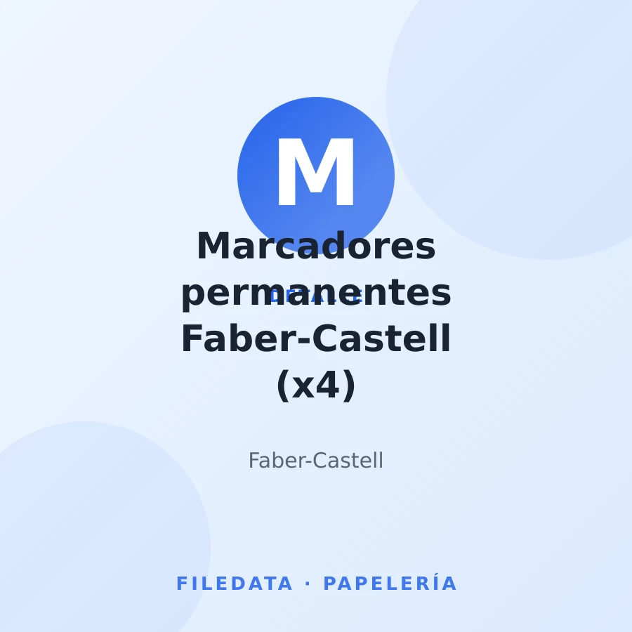 Marcadores permanentes Faber-Castell (x4) — Faber-Castell