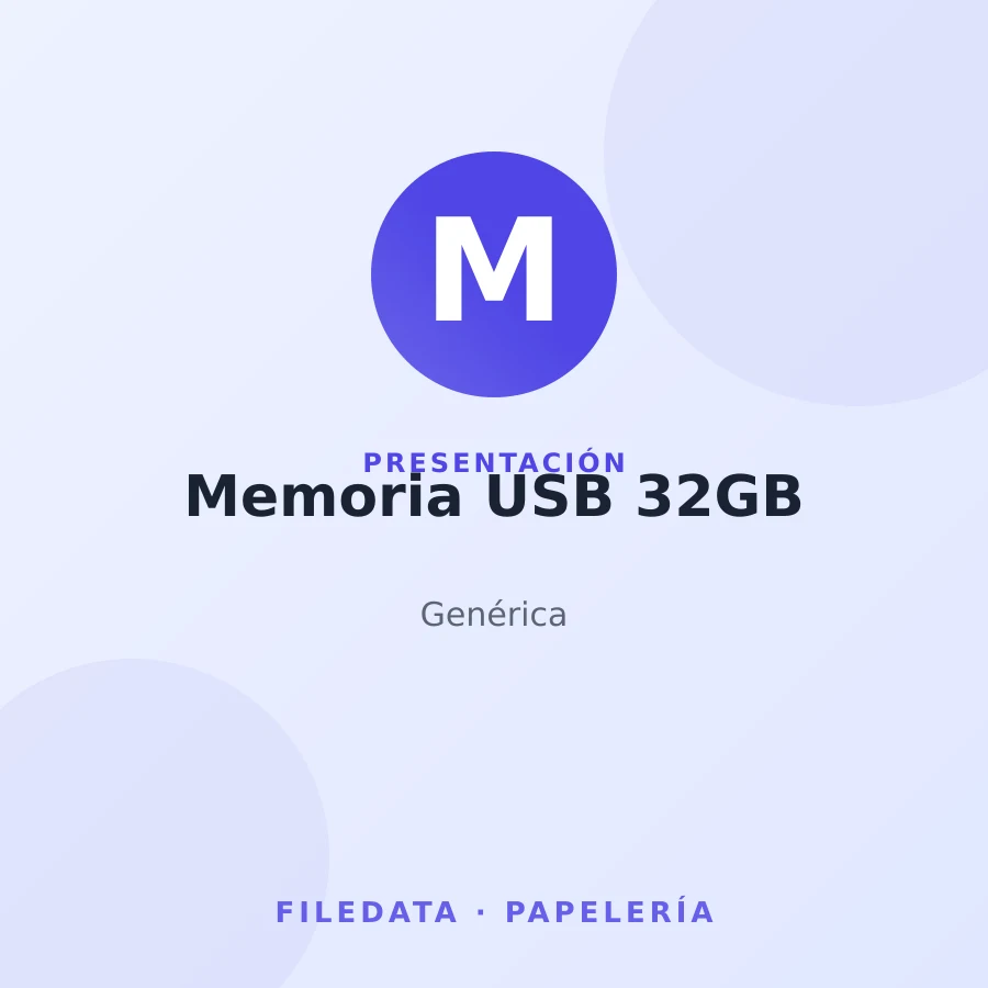 Memoria USB 32GB — Genérica