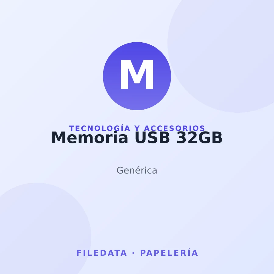 Memoria USB 32GB — Genérica