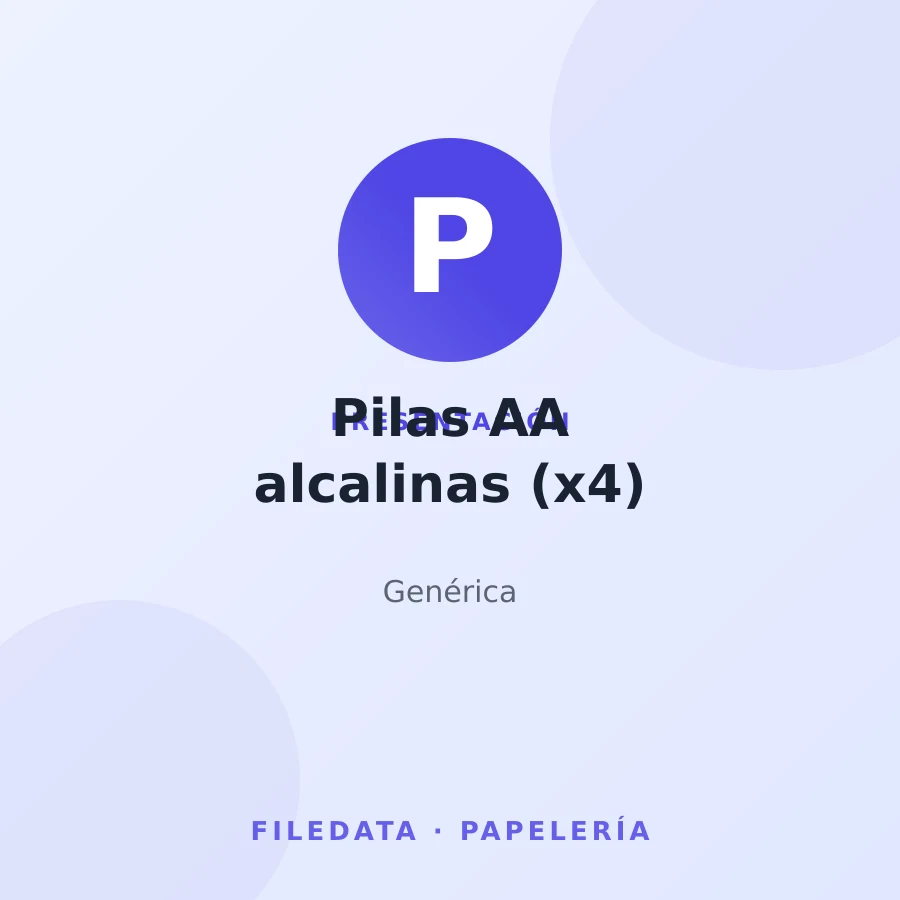 Pilas AA alcalinas (x4) — Genérica