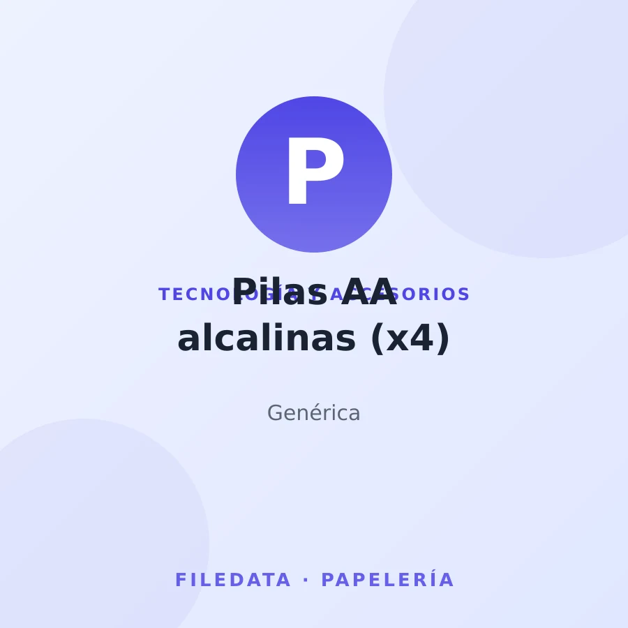 Pilas AA alcalinas (x4)
