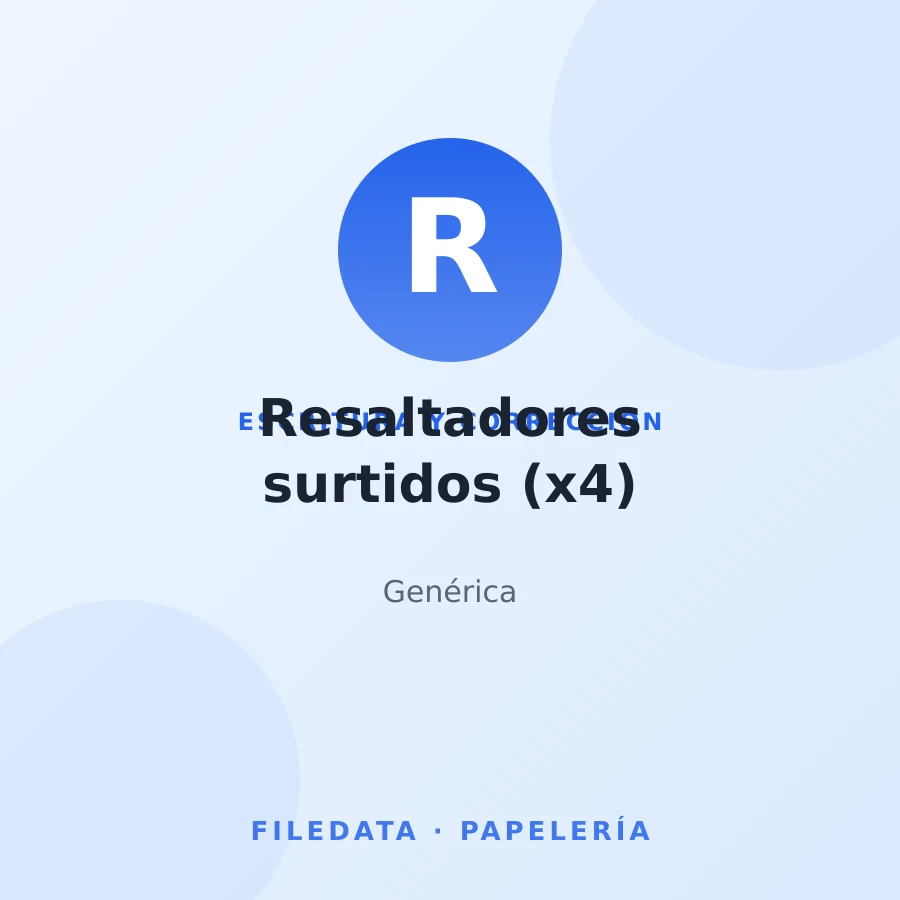 Resaltadores surtidos (x4)