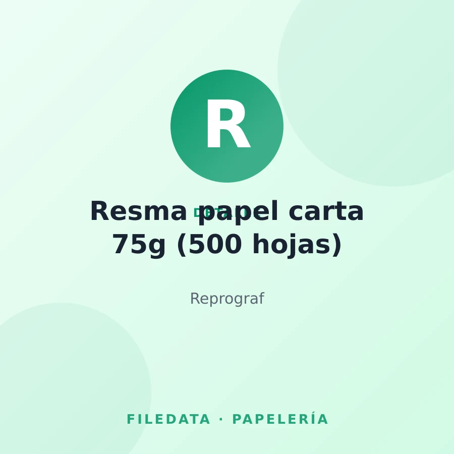 Resma papel carta 75g (500 hojas) — Reprograf