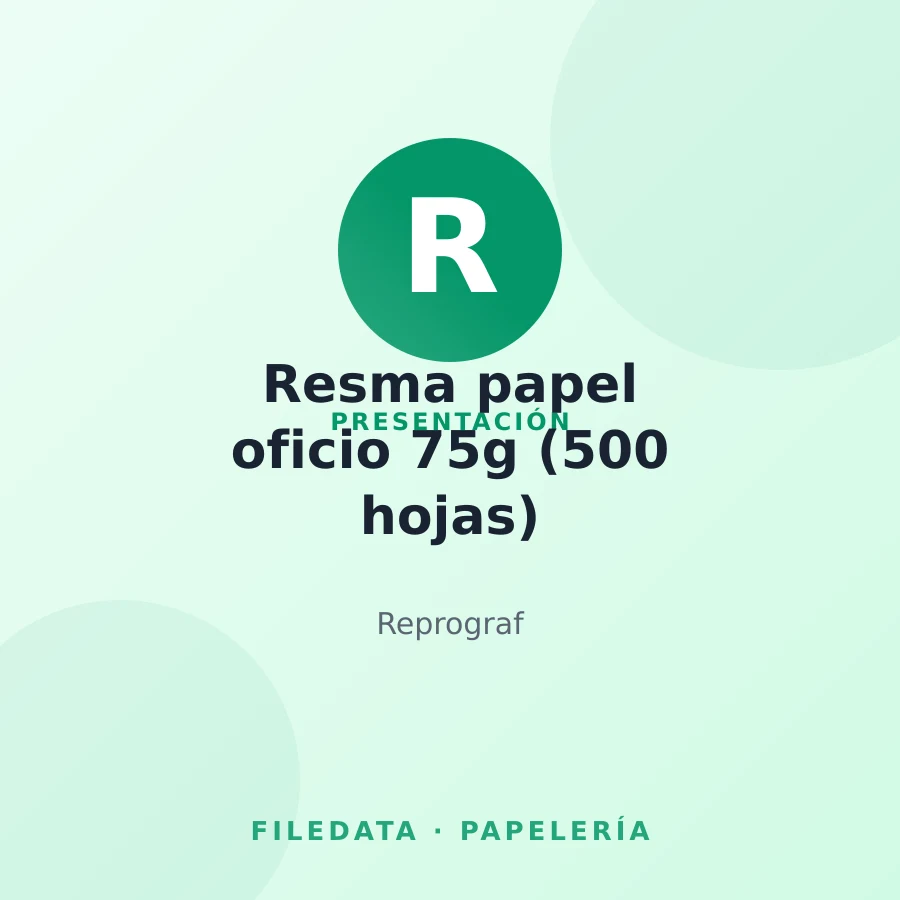 Resma papel oficio 75g (500 hojas) — Reprograf