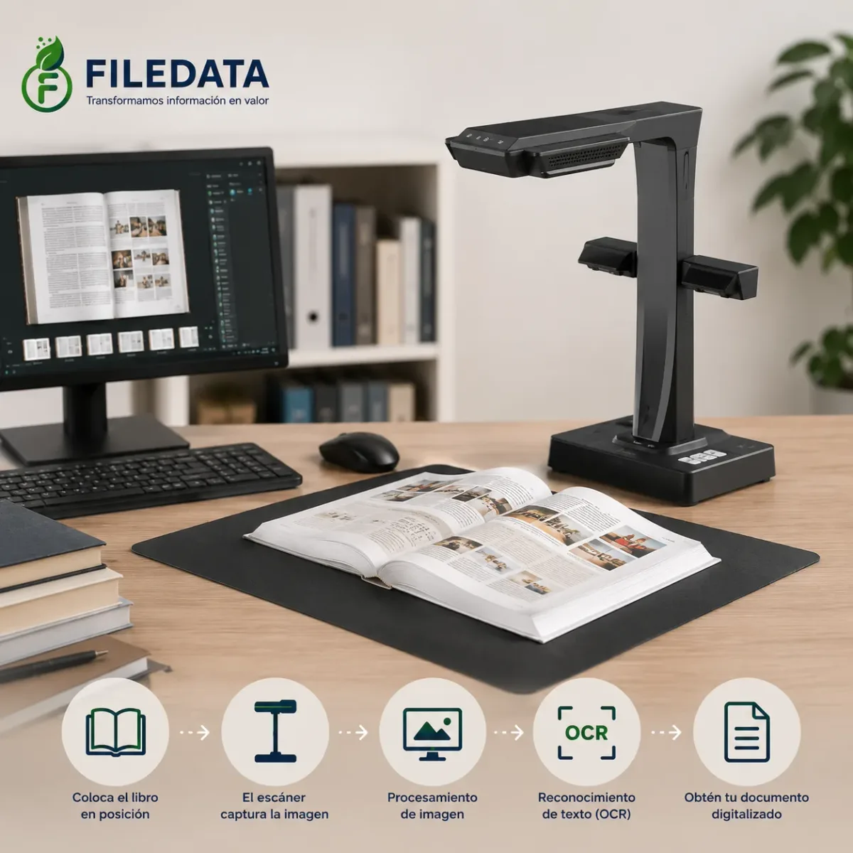 Scanner CZUR ET25 Pro — FileData Colombia