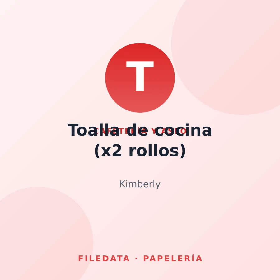Toalla de cocina (x2 rollos)