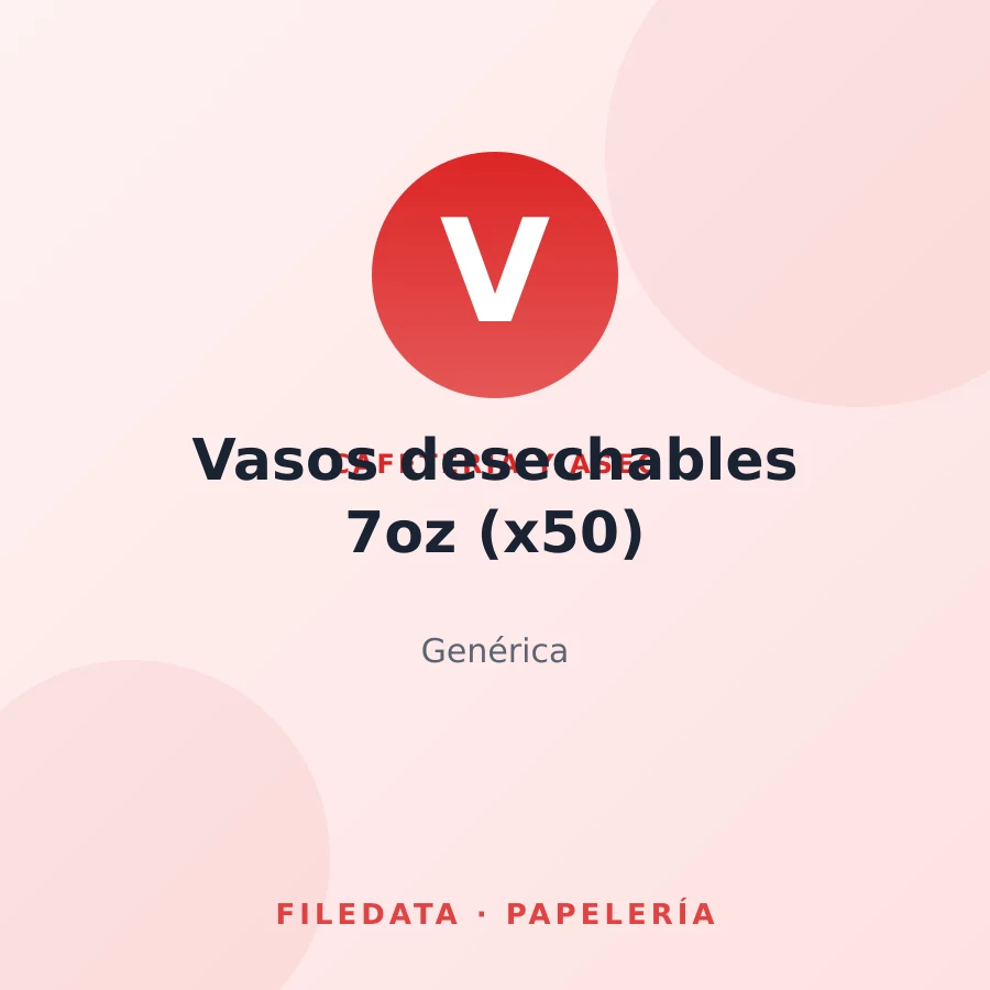 Vasos desechables 7oz (x50)
